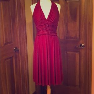 Burgundy party dress
